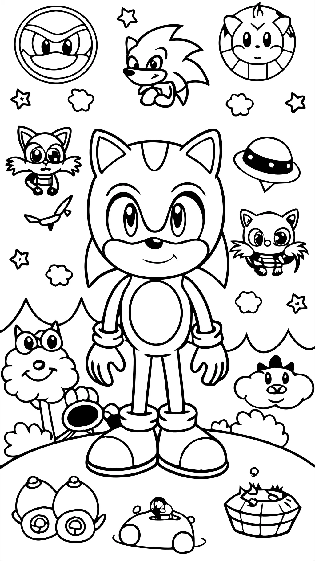 sonic the hedgehog printable coloring pages